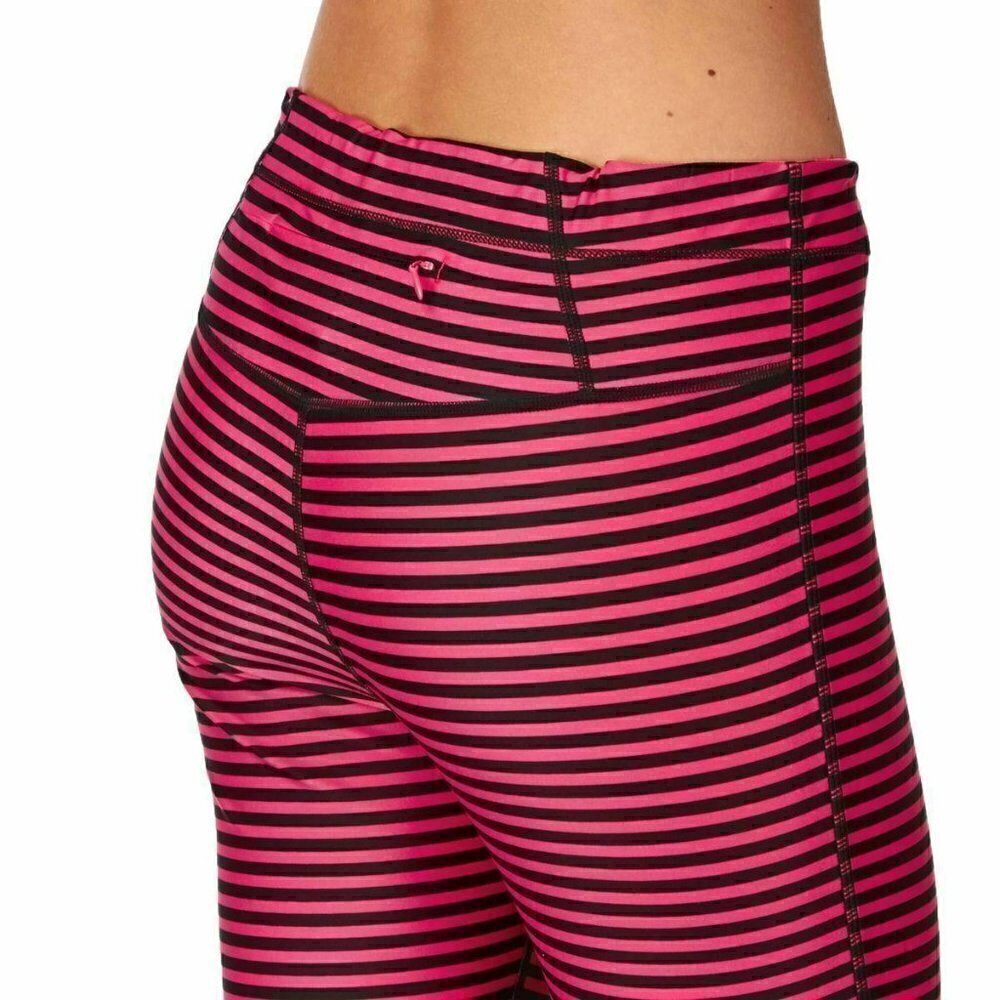 Roxy Women's Relay Running Active Dry Flight Striped Capri Pants Size S M BCH4 - Picture 5 of 11